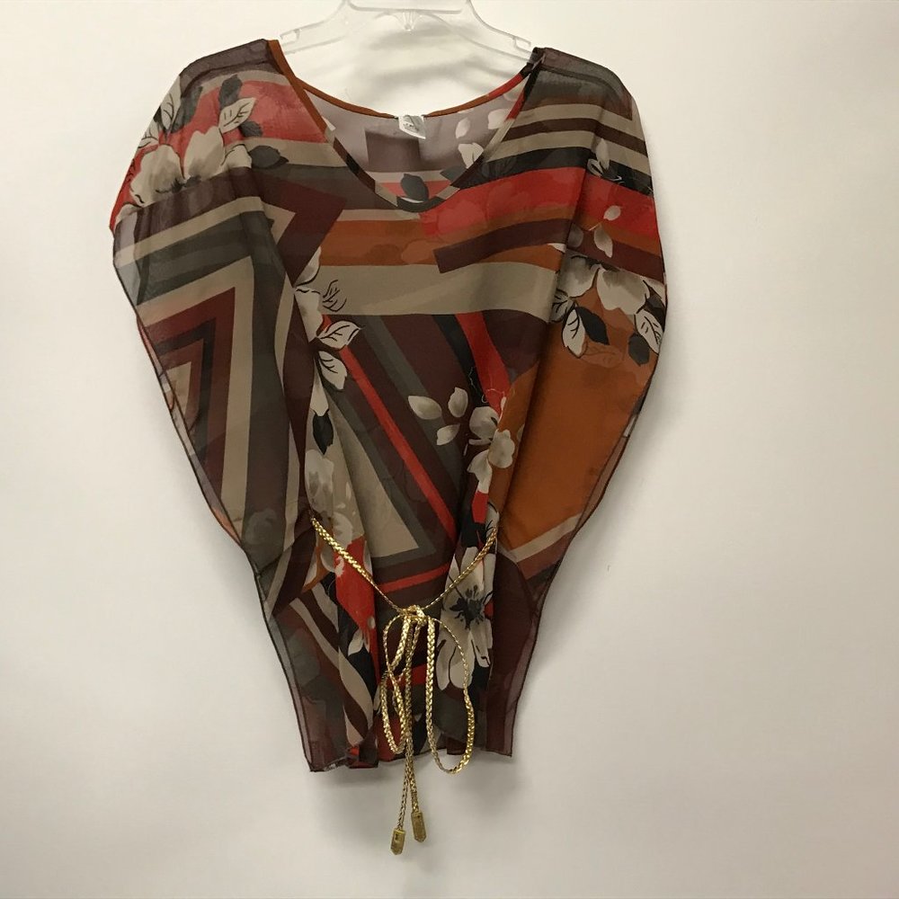 NWOT B Envied Oversized Small Belted Sheer Blouse